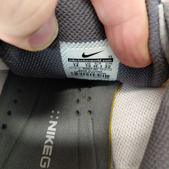 Nike Tiger Woods Golf Shoes Gray Limited Edition TW14 Mens 14 Mesh Spikes 652627 - Picture 10 of 10